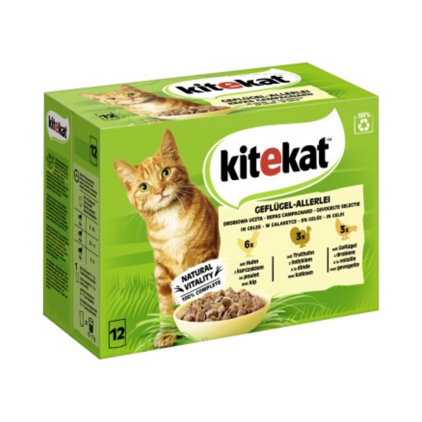 Kitekat Geflügel Allerlei in Gelee 12x85g