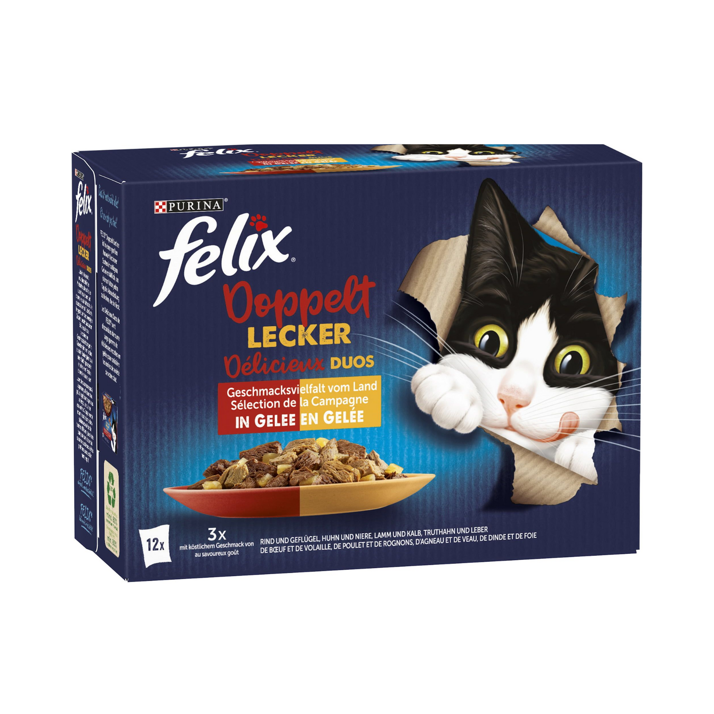 Felix so gut wie es aussieht Doppelt Lecker Geschmacksvielfalt vom Land mit Gemüse 12x85g