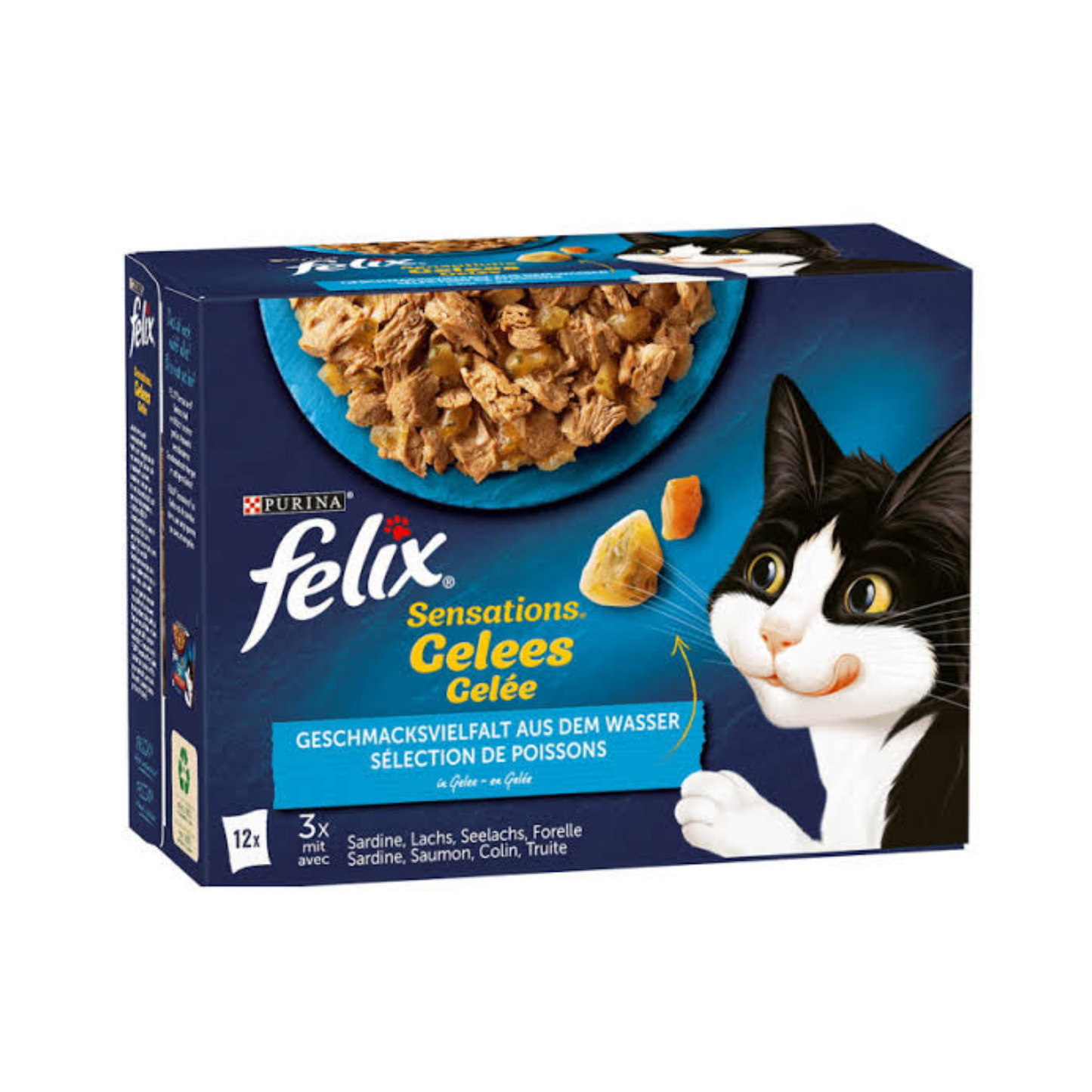 Felix Sensations Gelee Geschmacksvielfalt aus Dem Wasser 12x85g