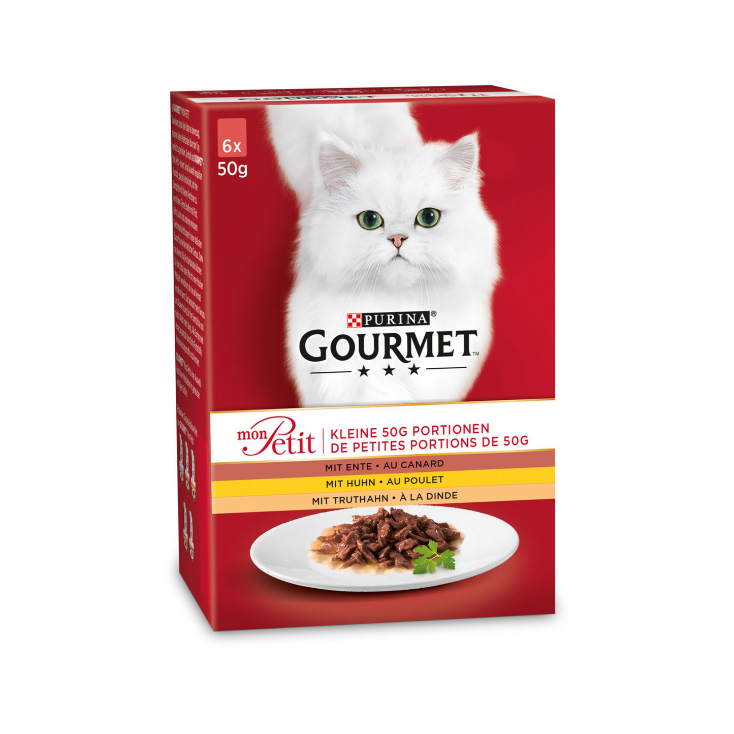 Gourmet Mon Petit Geflügel Katzennassnahrung 6x50g