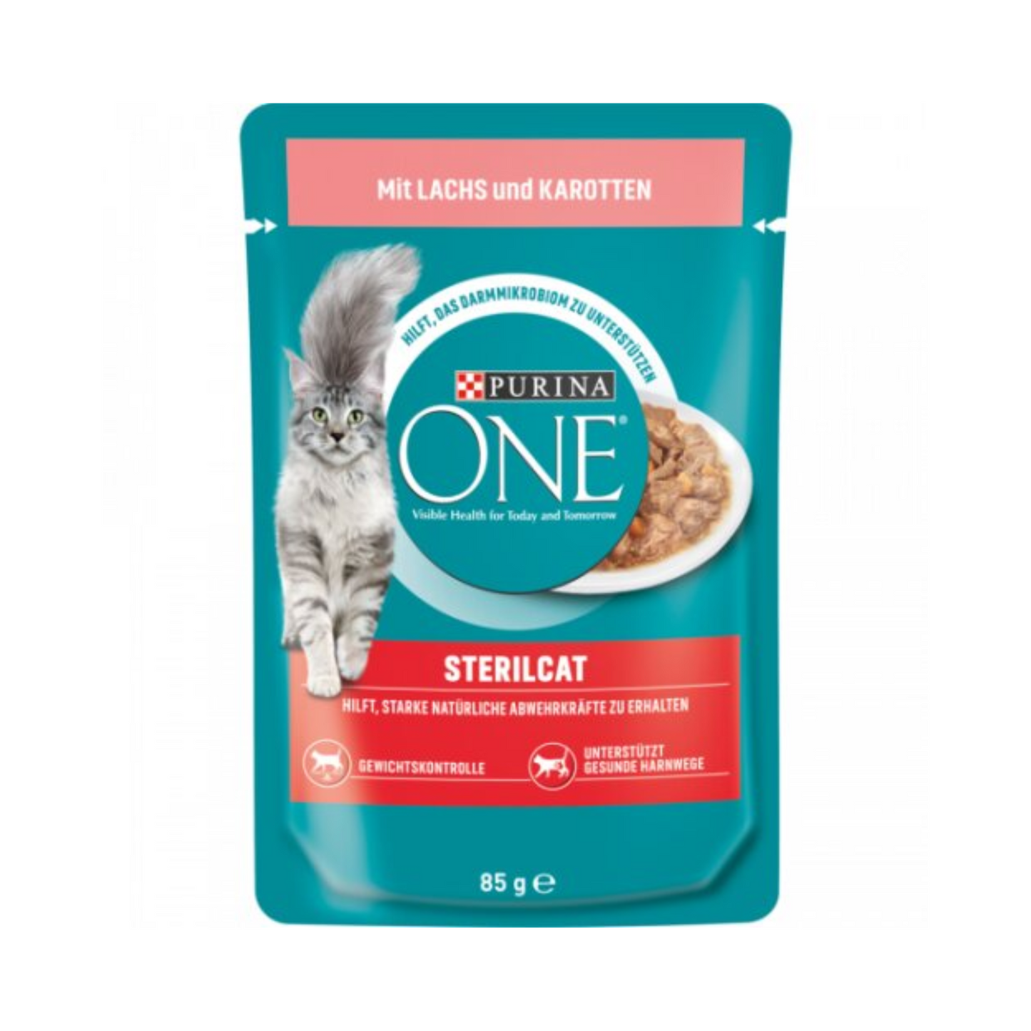 One Sterilcat Gelee in Sauce Lachs&Karotte Katzennassnahrung 85g
