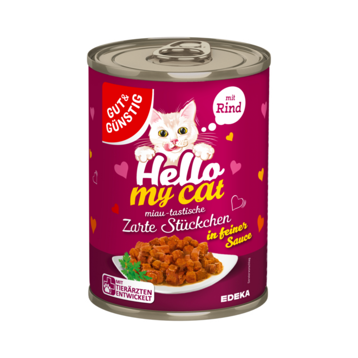 GUT&GÜNSTIG Zarte Stückchen mit Rind 415g
