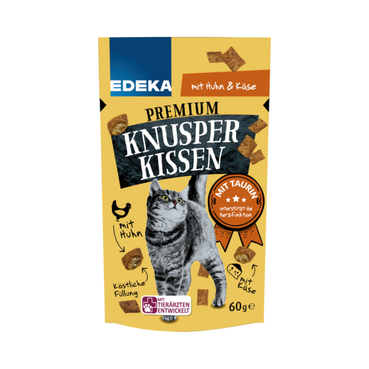 EDEKA Herzstücke gefüllte Knusperkissen Geflügel&Käse 60g