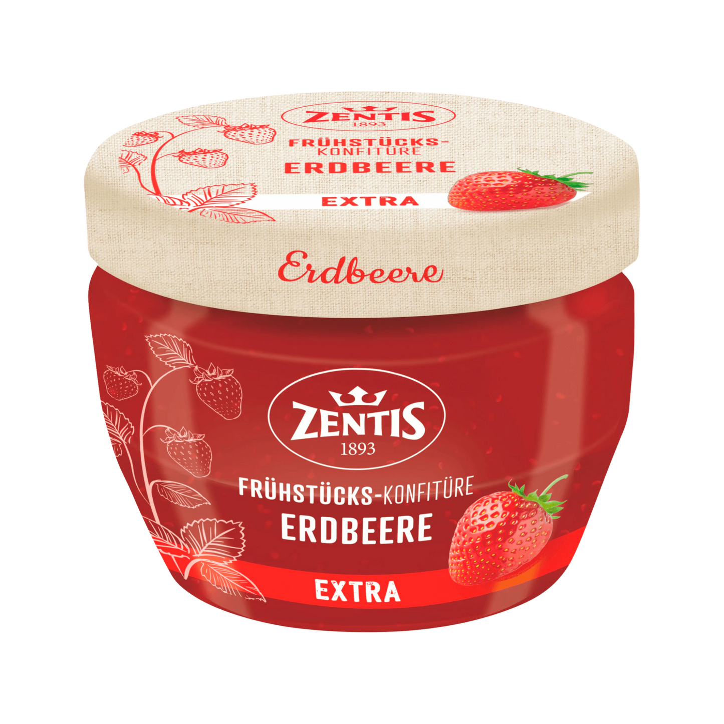 Zentis Frühstücks-Konfitüre Extra Erdbeere 340g