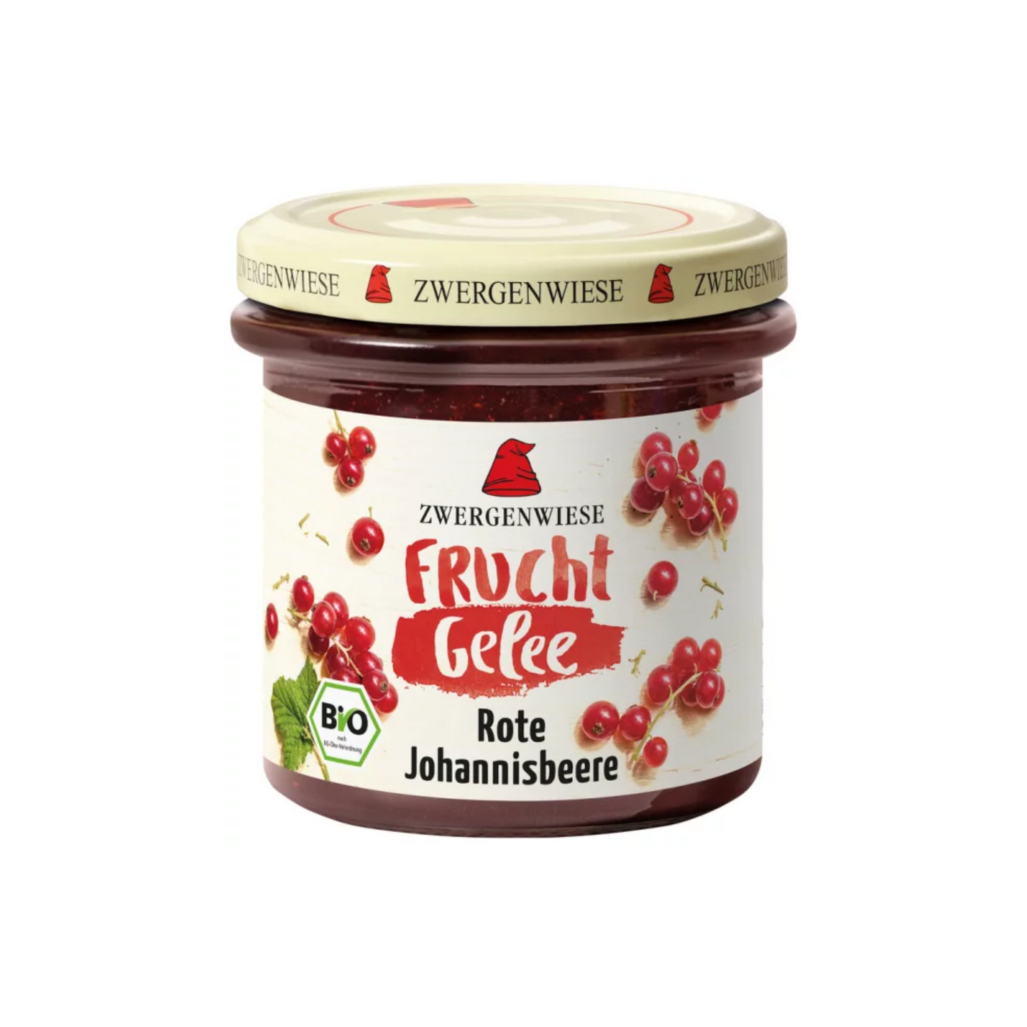 Bio Zwergenwiese Fruchtgelee rote Johannisbeere 160g