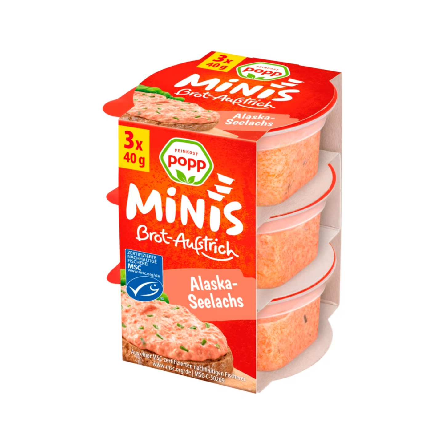 MSC Popp Seelachssalat 3x40g