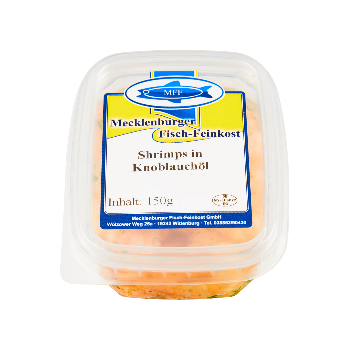 Mecklenburger Fisch Feinkost Shrimps in Knoblauchöl 150g