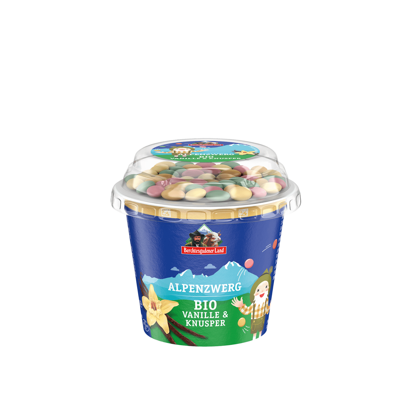 Bio Berchtesgadener Land Alpenzwerg Frucht&Knusper Joghurt Vanille 3,9% 137g