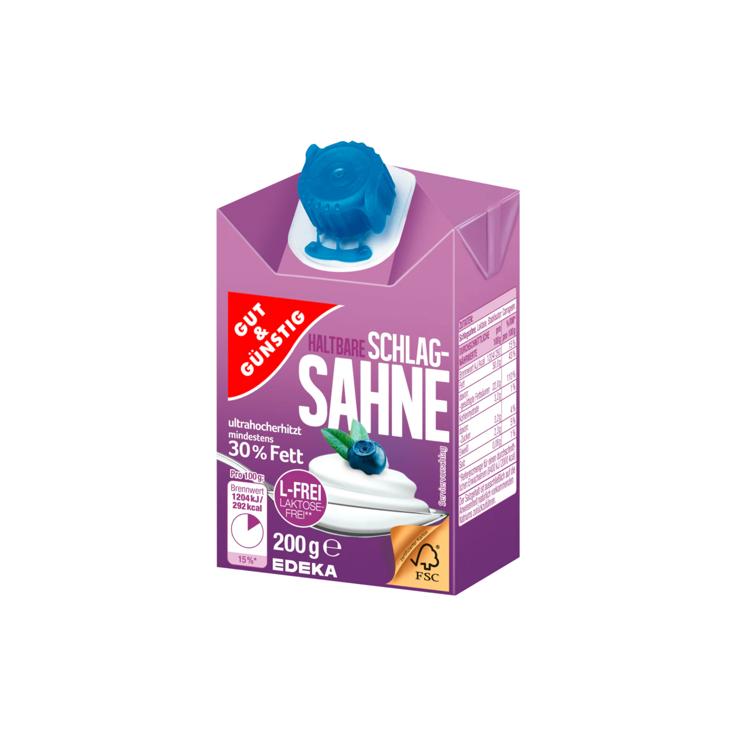 GUT&GÜNSTIG H-Sahne laktosefrei 30% 200g VLOG