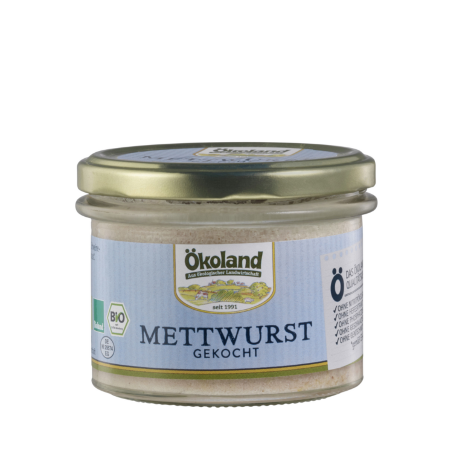 Bio Ökoland Mettwurst gekocht 160g