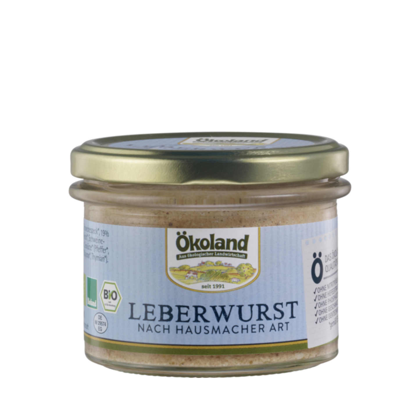 Bio Ökoland Leberwurst Hausmacher Art 160g