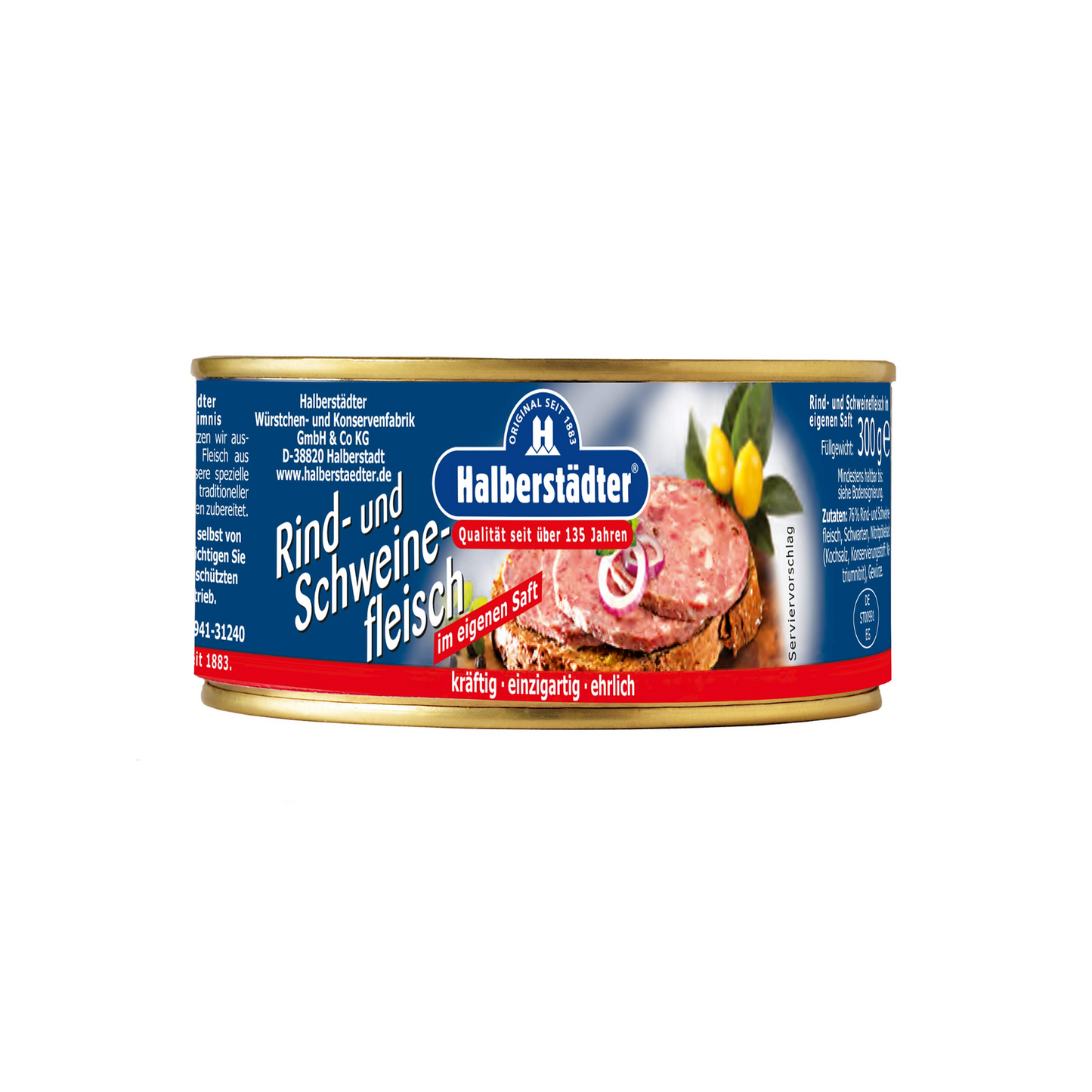 Halberstädter Rind- und Schweinefleisch im eigenen Saft 300g