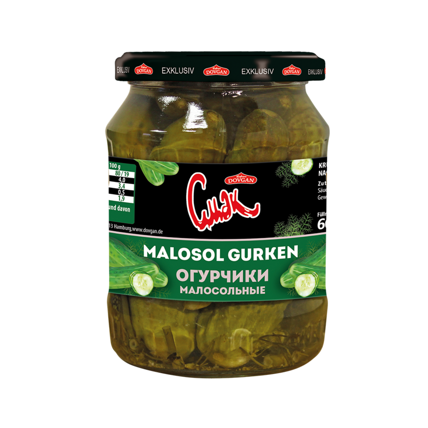 Dovgan Gurken Malosol 660g