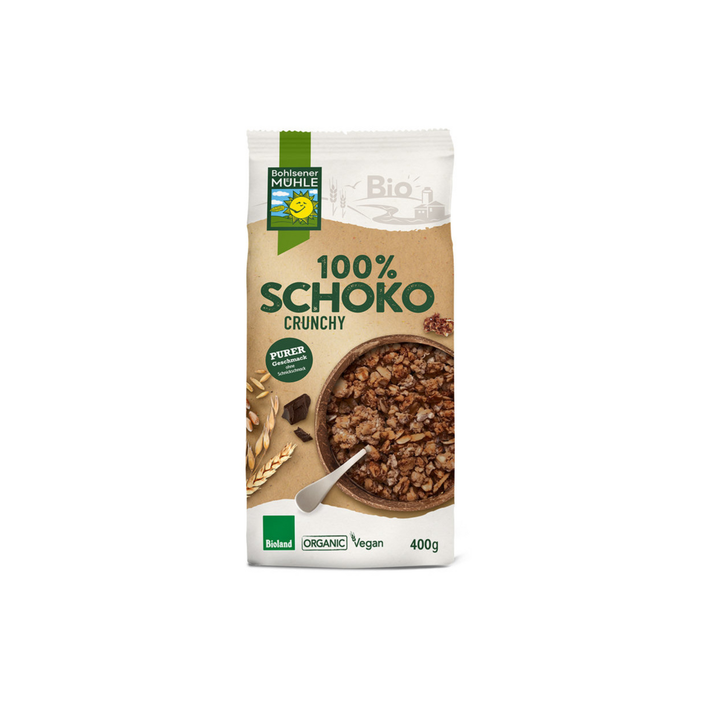 Bio Bohlsener Mühle Schoko Crunchy vegan 400g