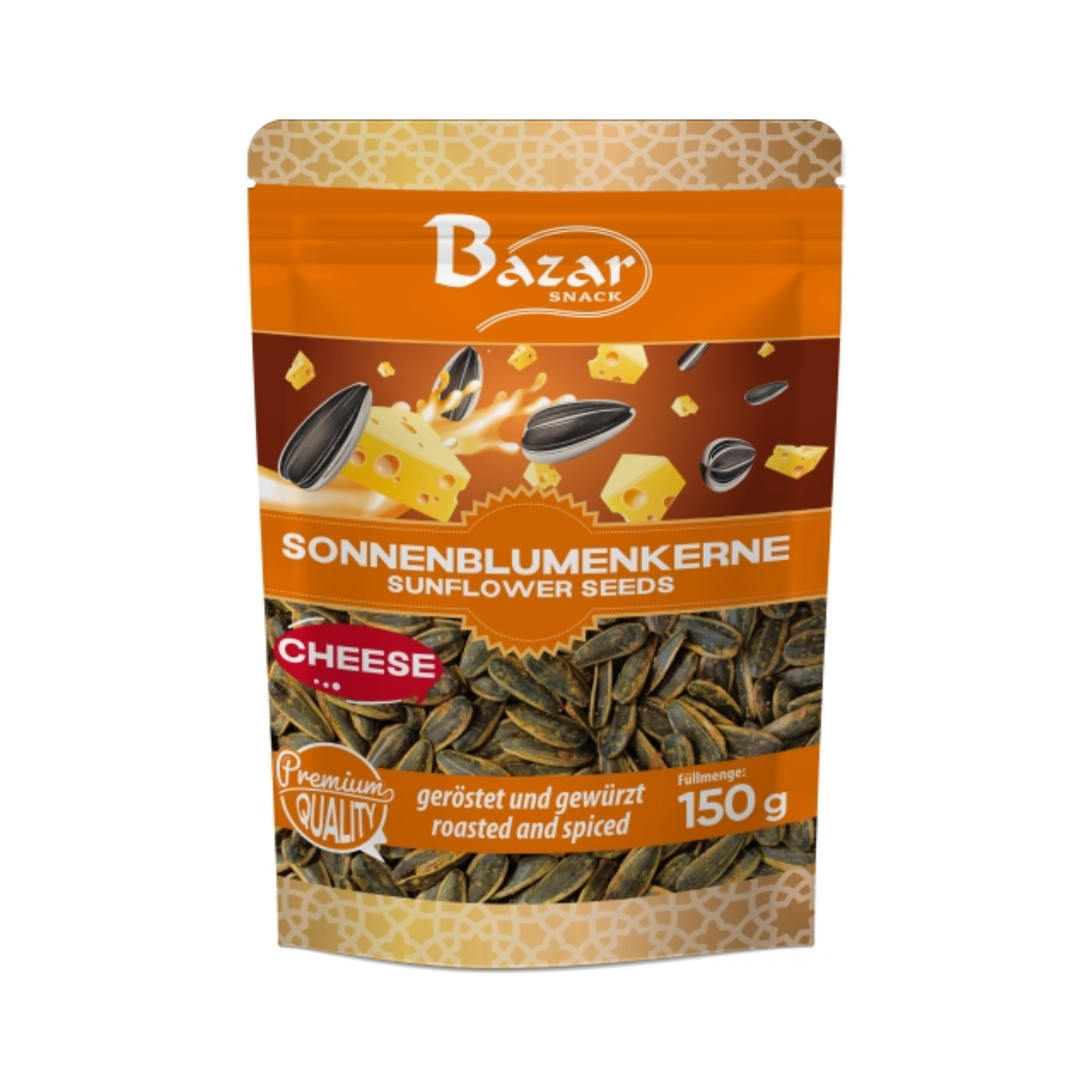 Bazar Sonnenblumenkerne mit Käsegeschmack geröstet gewürzt 150g