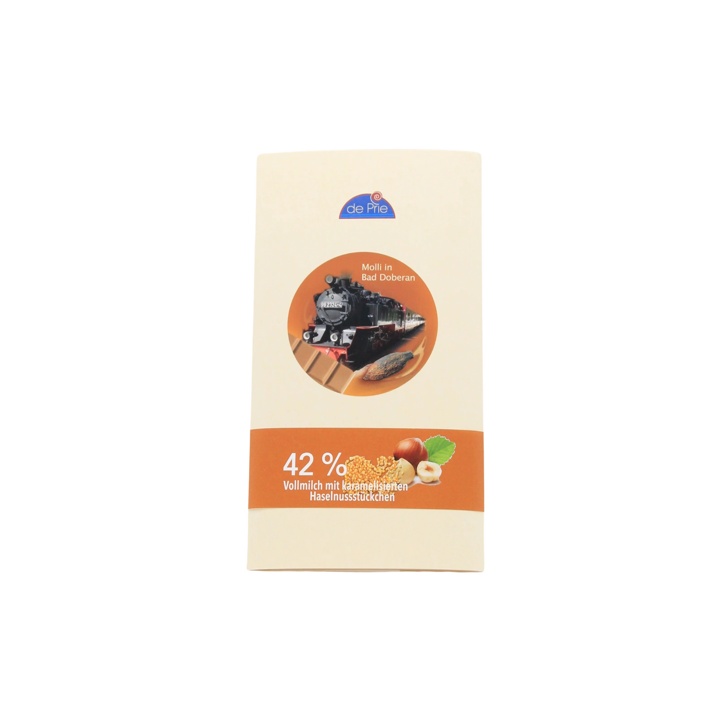 De Prie Vollmilch mit karamellisierte Haselnuss 100g