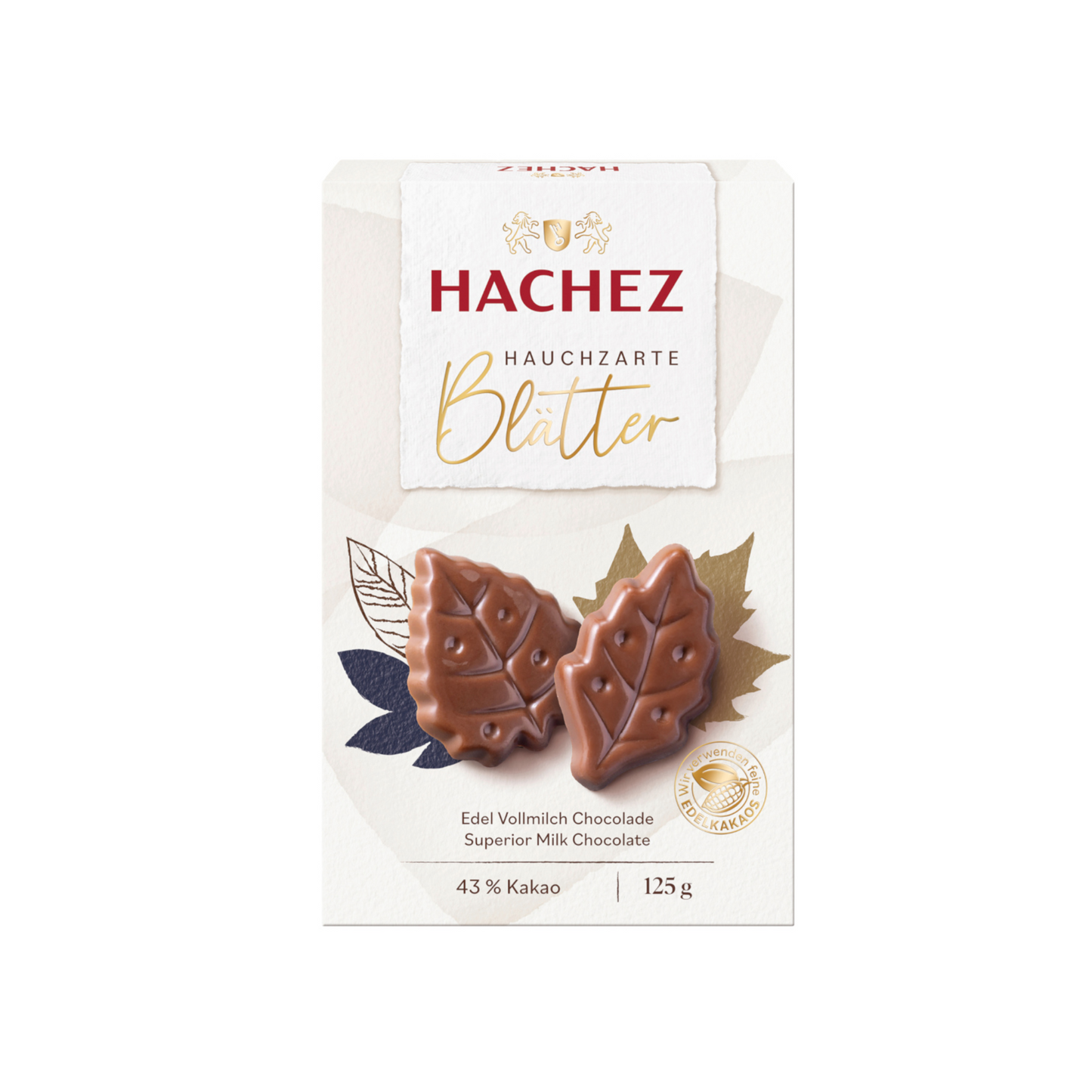 Hachez Hauchzarte Blätter edel Vollmilch 125g