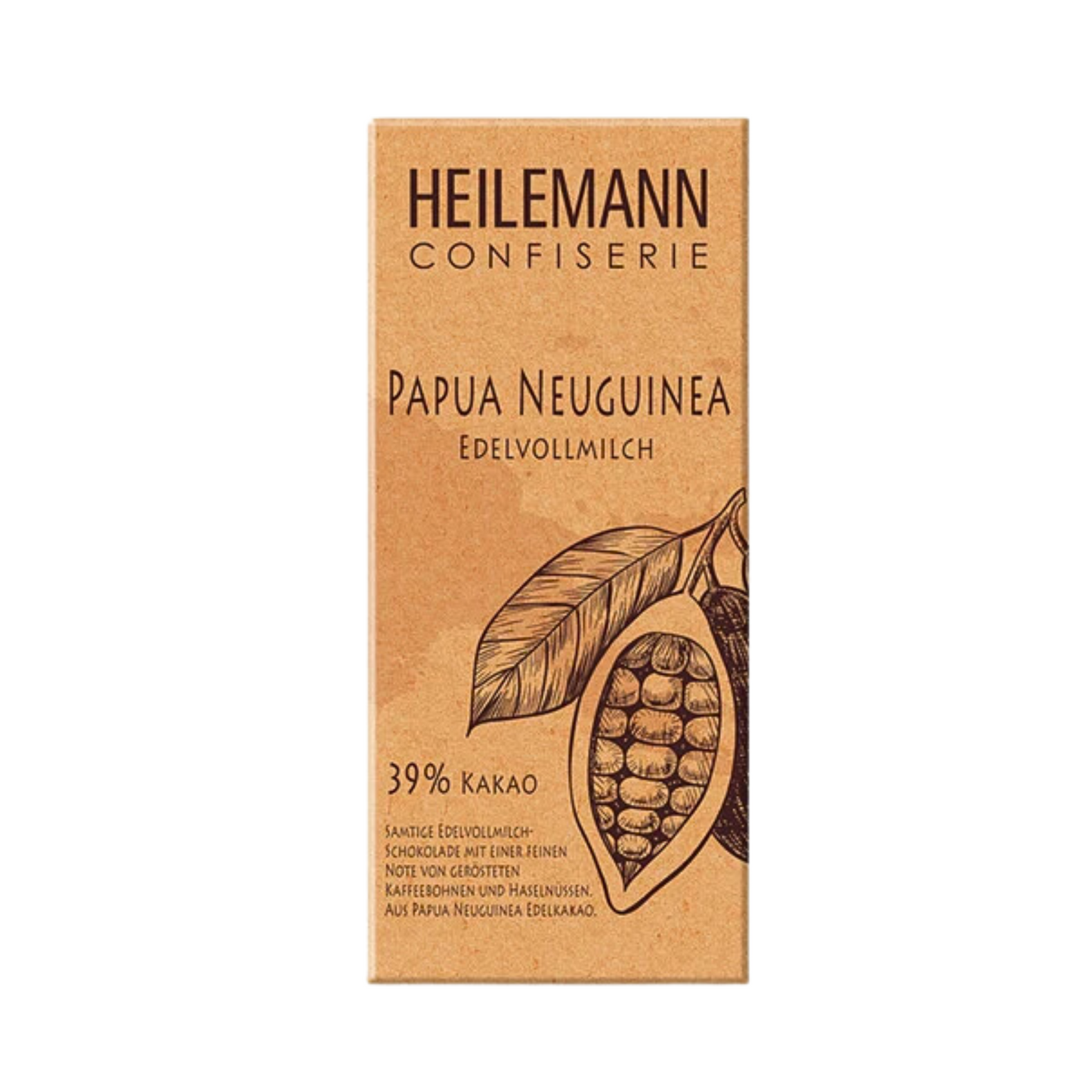 Heilemann Tafel Papua Neuguinea 39% Edelvollmilch 80g