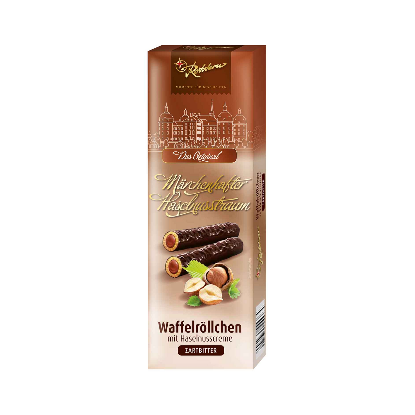 Rotstern Waffelröllchen Zartbitter mit Haselnußcreme125g