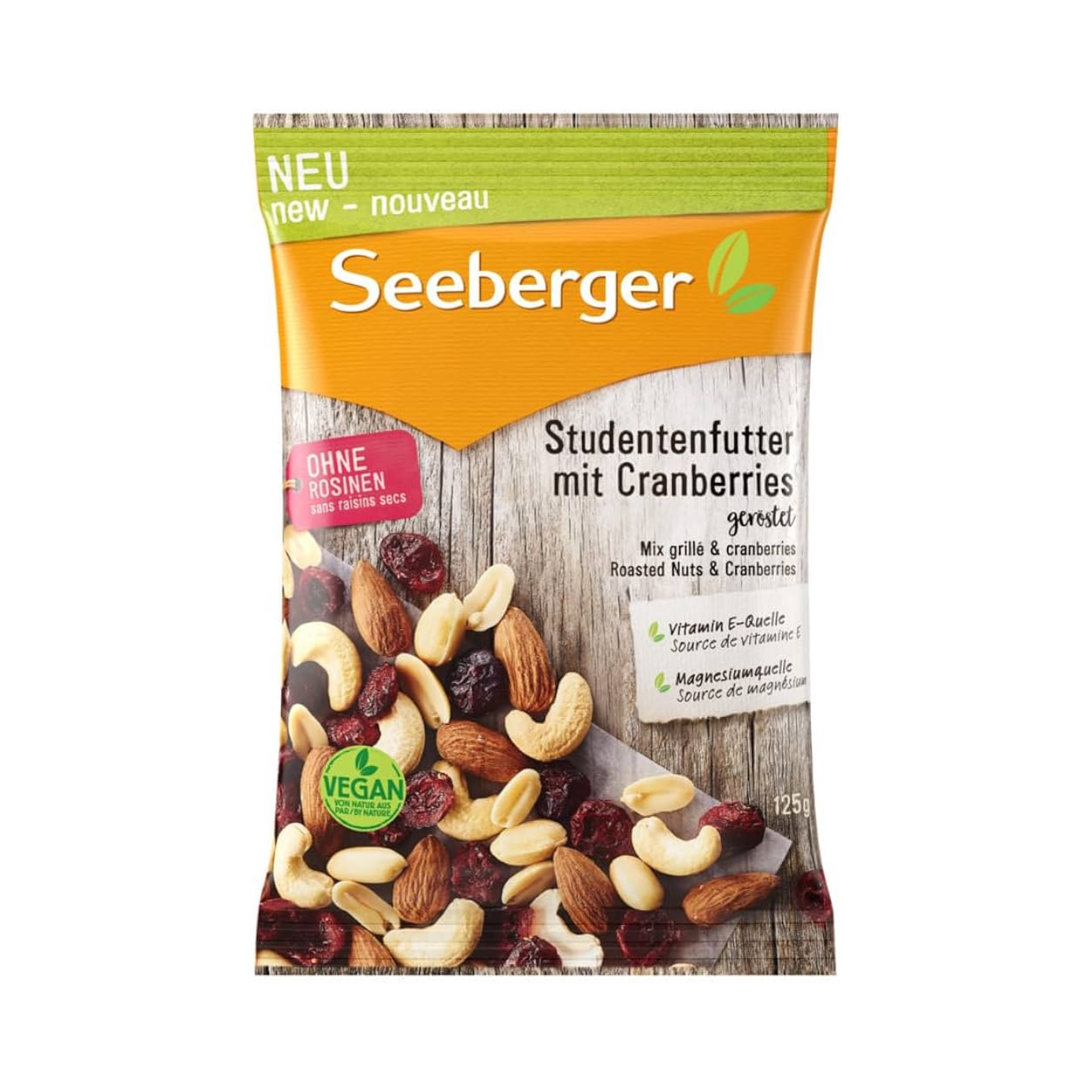 Seeberger Studentenfutter mit Cranbeeries 125g