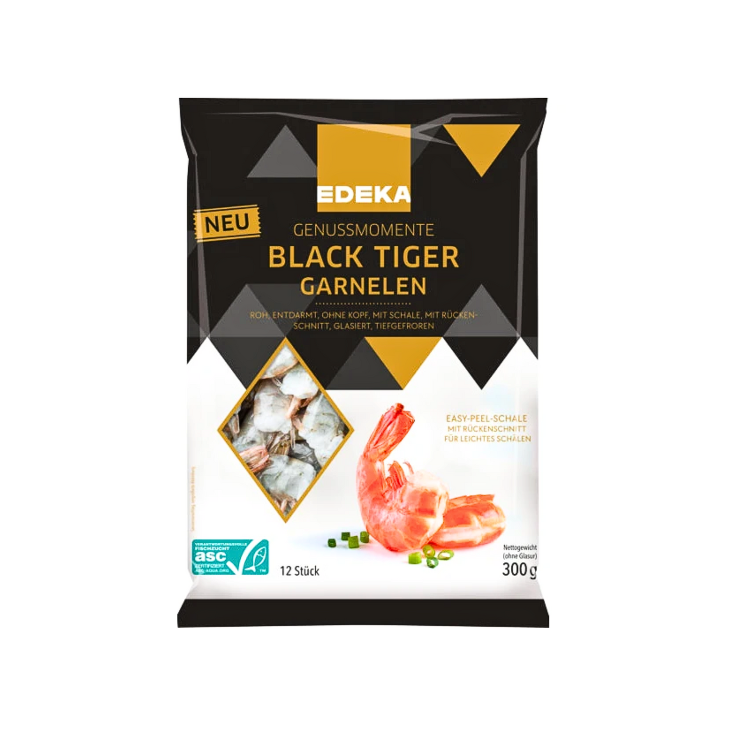 ASC EDEKA Genussmomente Black Tiger Garnelen netto 300g