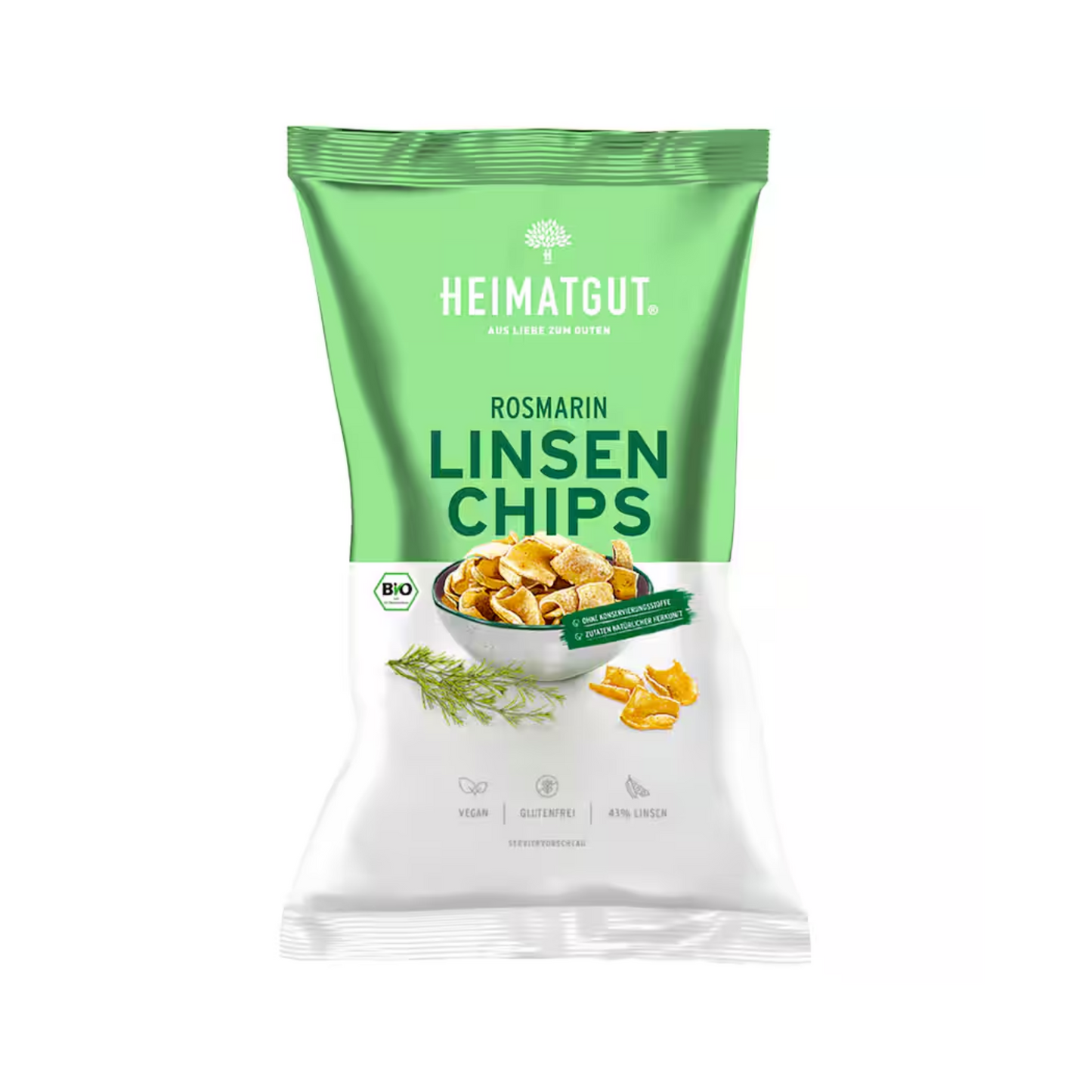 Bio Heimatgut Linsen Chips Rosmarin 75g