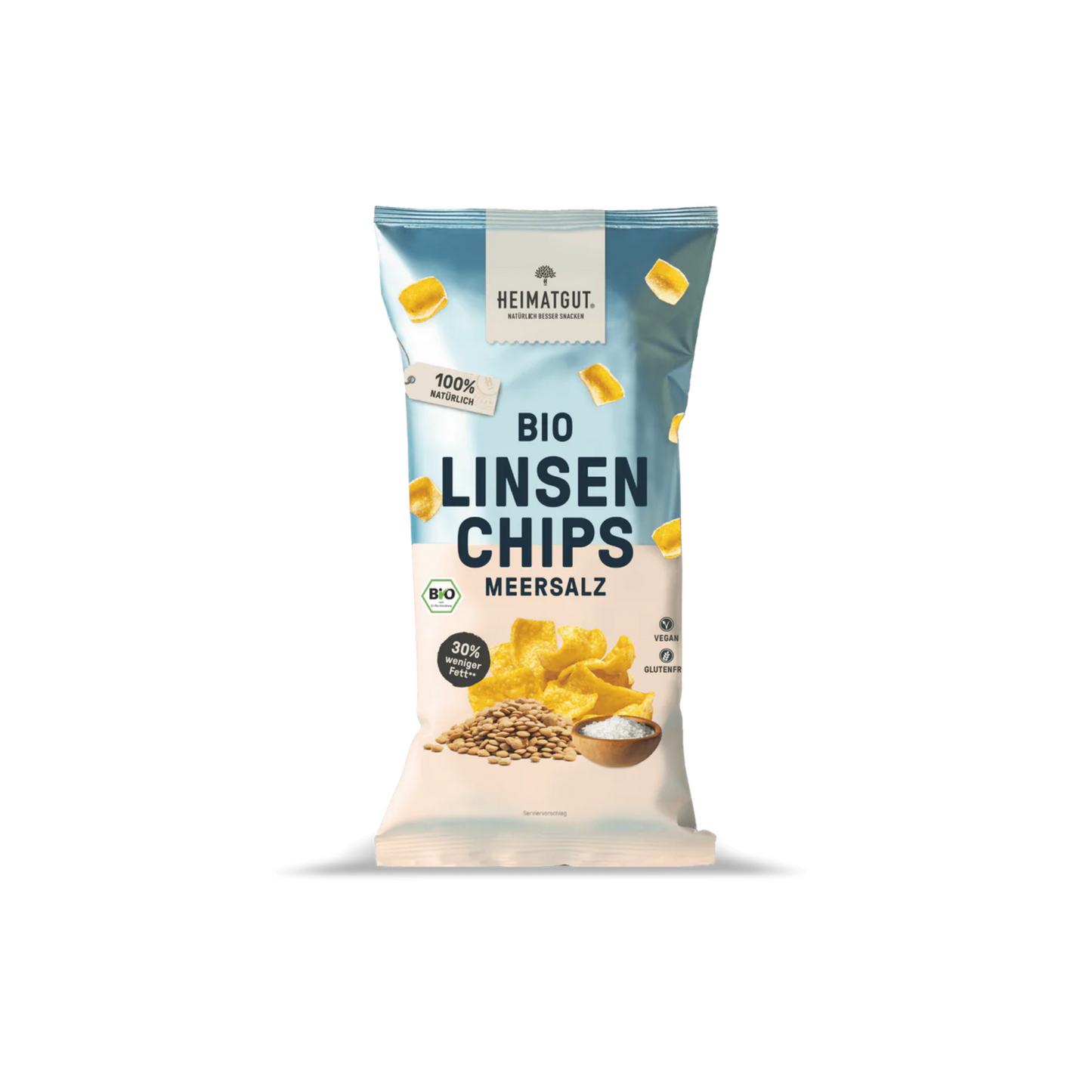 Bio Heimatgut Linsen Chips Meersalz 75g