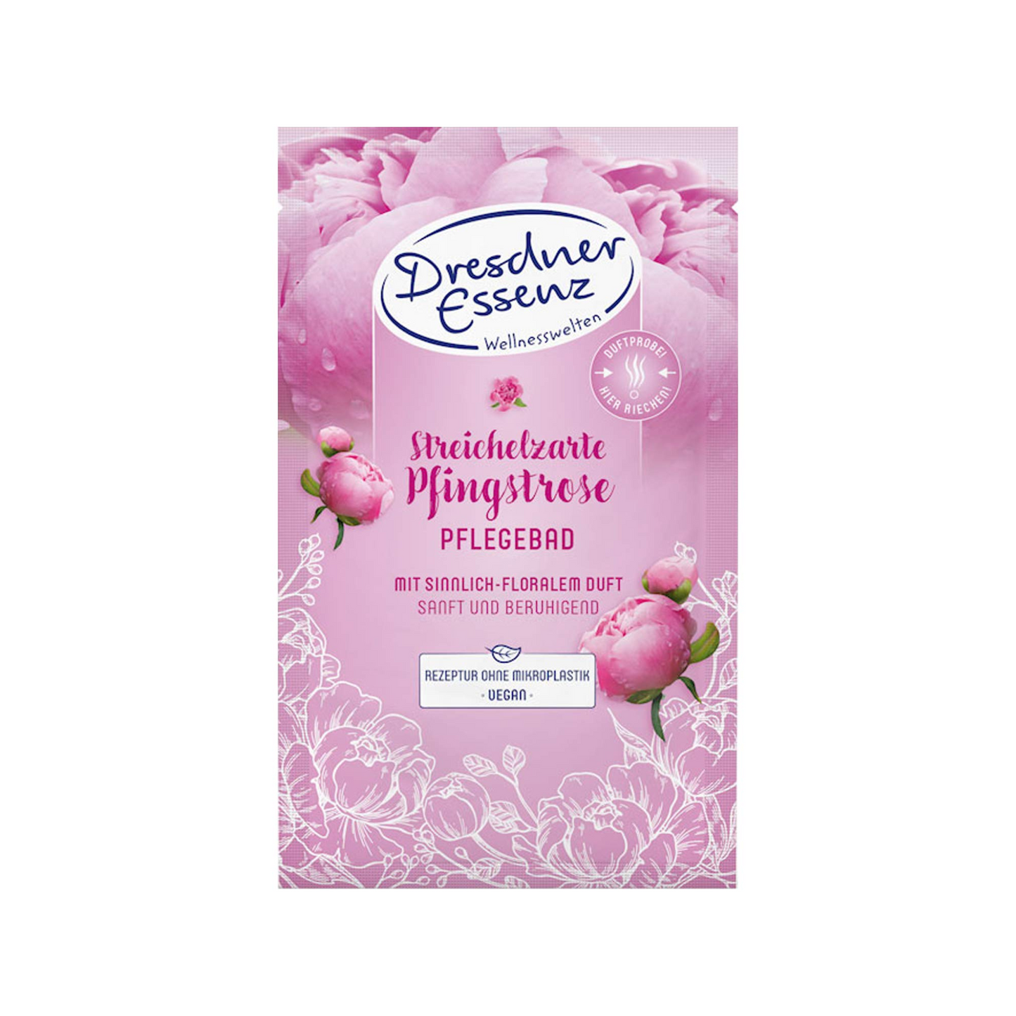 Dresdner Essenz Streichelzarte Pfingstrose Badesalz 60g