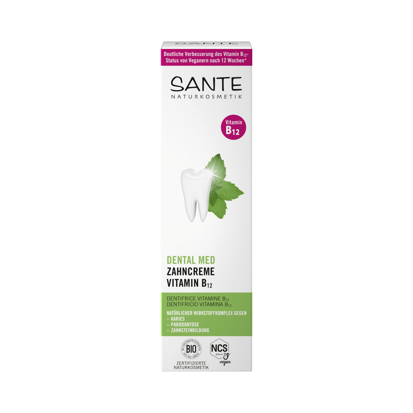 Sante Dental Med Zahncreme Vitamin B12 mit Fluorid 75ml