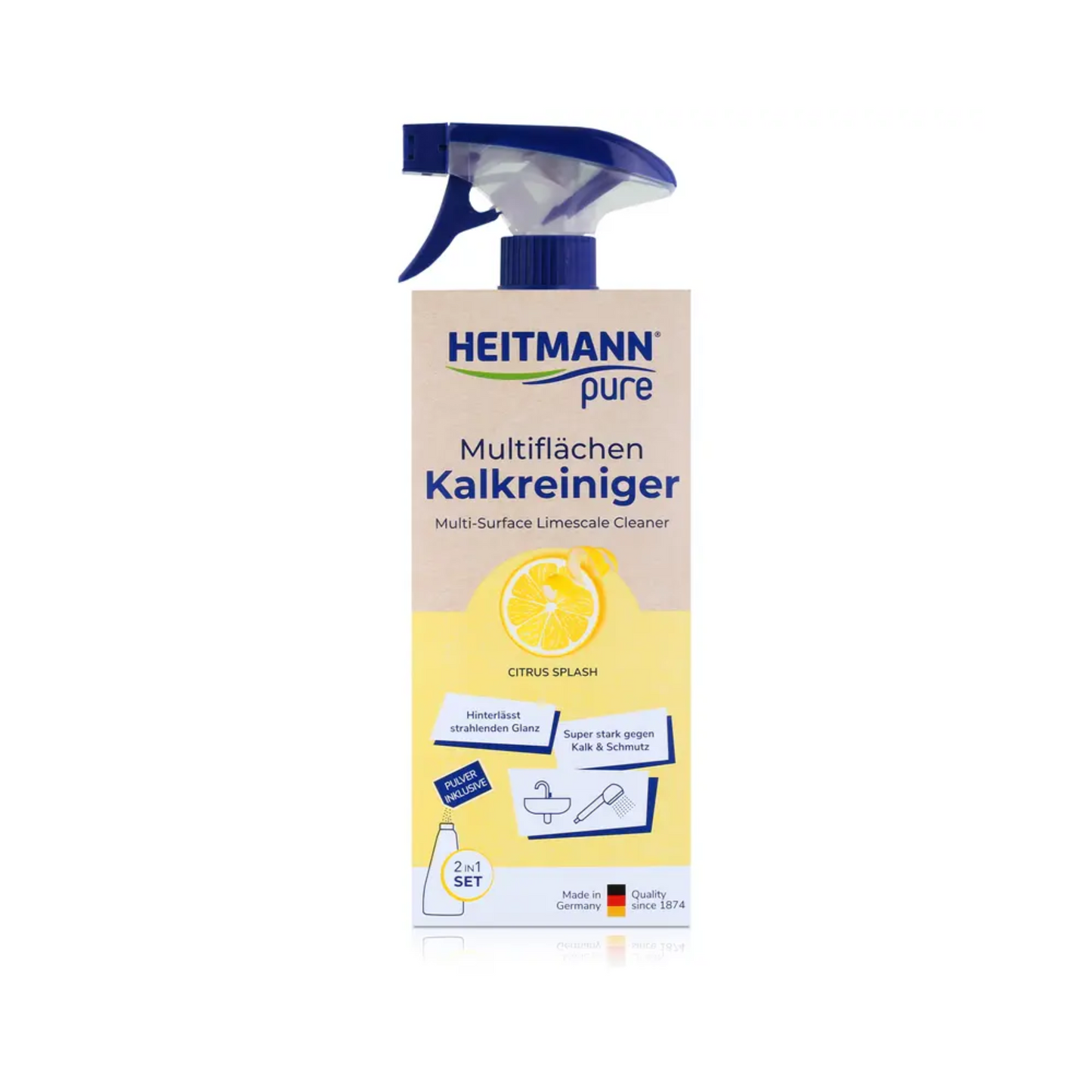 Heitmann Pure Multiflächen Kalkreiniger mit Flasche 25g