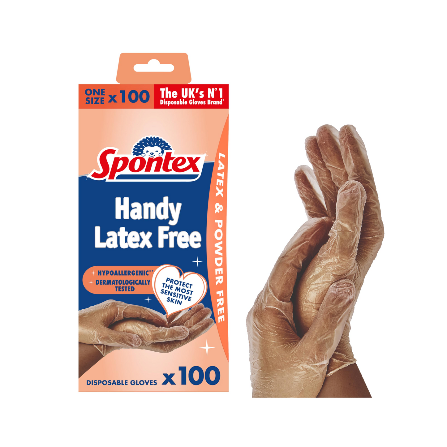 Spontex Handschuhe Protect Vinyl Gr.8-8,5 100ST