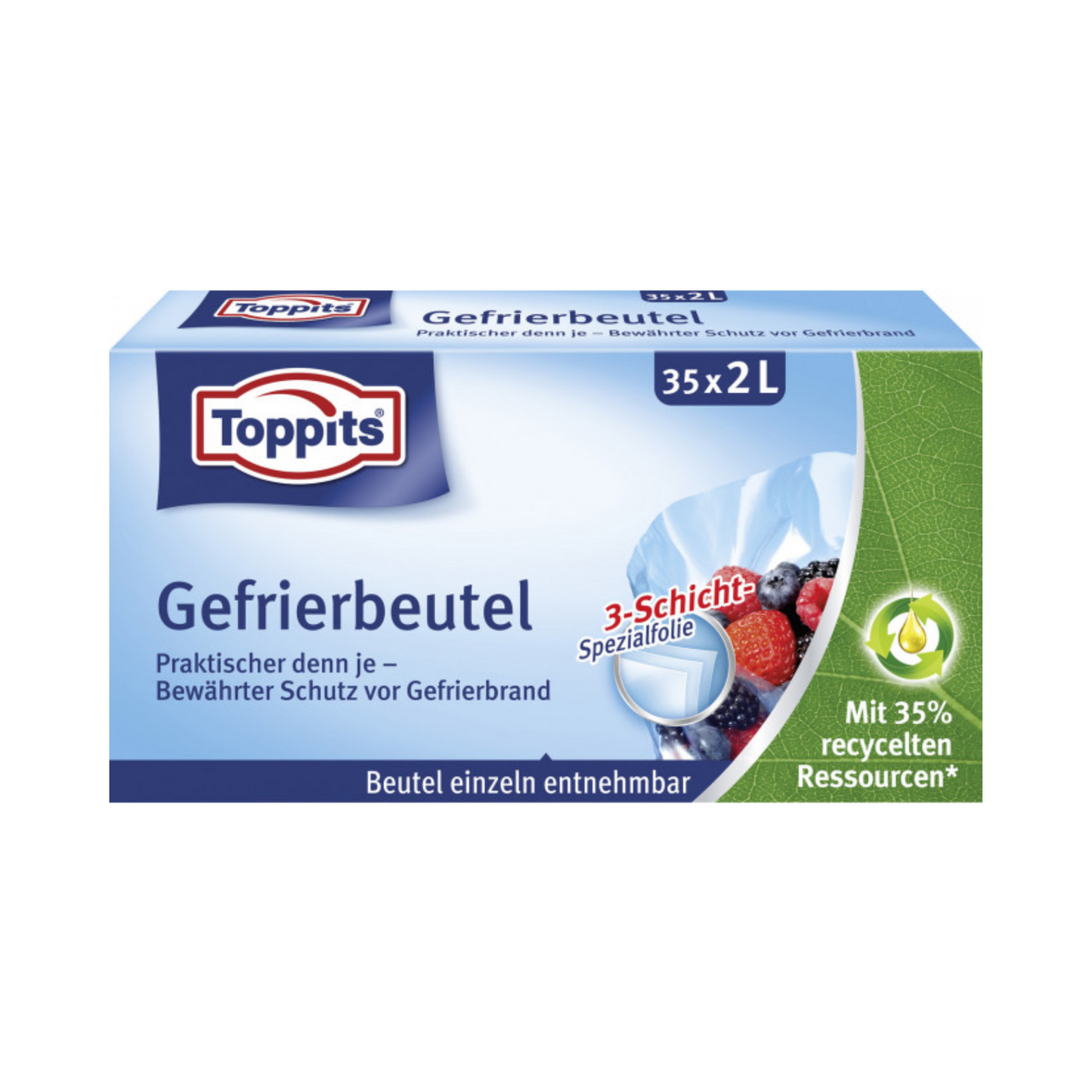 Toppits Gefrierbeutel Standboden 2l 35ST