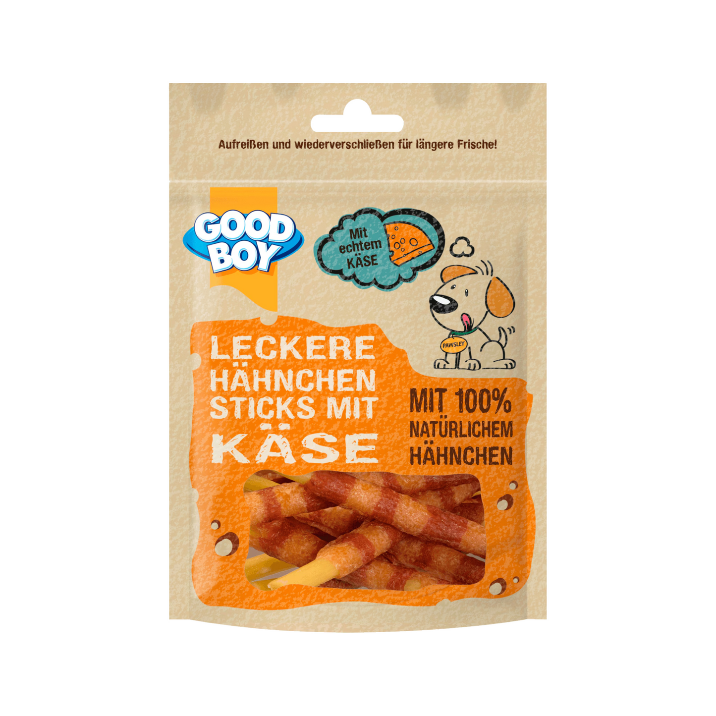Good Boy Pawsley Käse-Hähnchen-Sticks 80g
