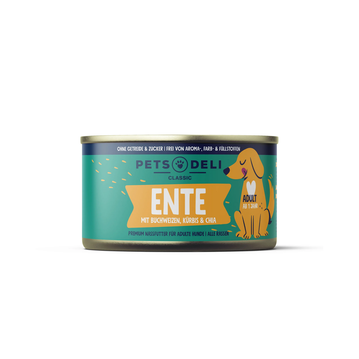 Pets Deli Nassfutter Ente mit Huhn, Kürbis, Buchweizen, Chia&Fenchel 200g