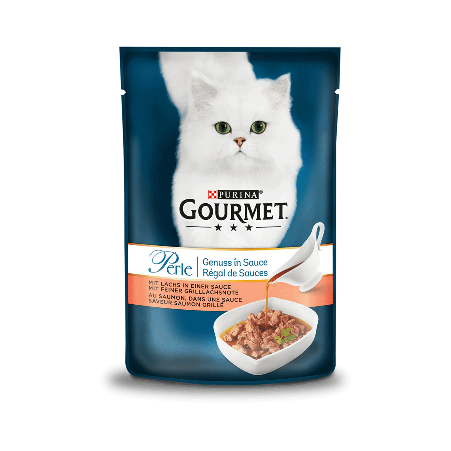 Gourmet Perle Lachs&Seelachs Katzennassnahrung 85g