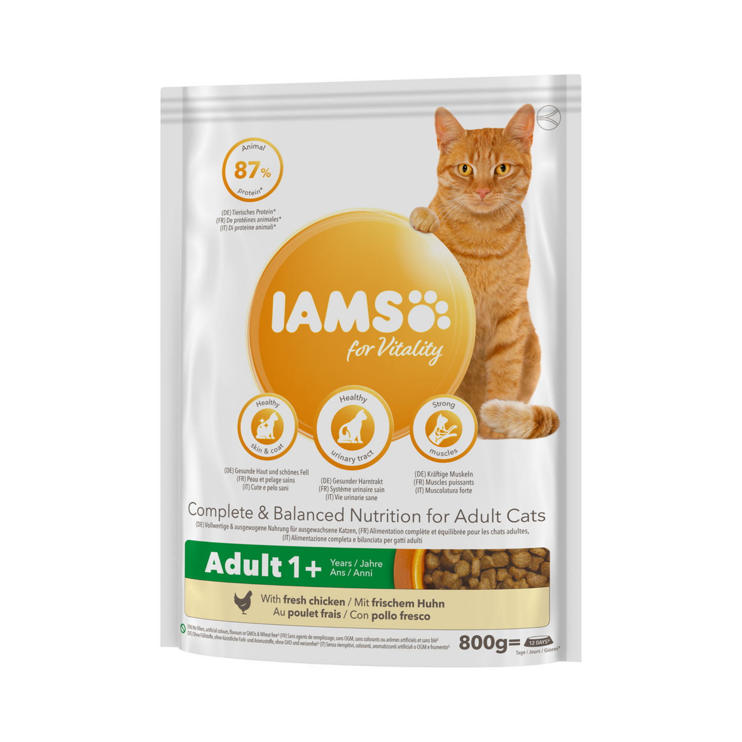 IAMS for Vitality ausgewachsene Katzen mit frischem Huhn 800g