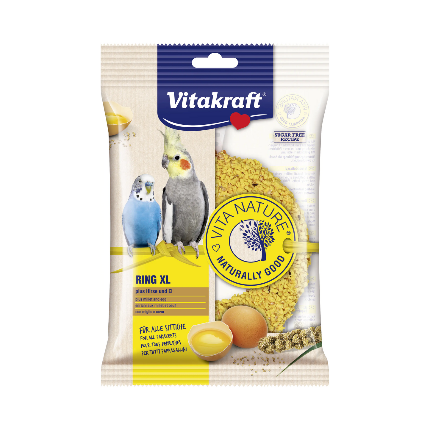 Vitakraft VitaNature Ring XL mit Ei für Sittiche 70g