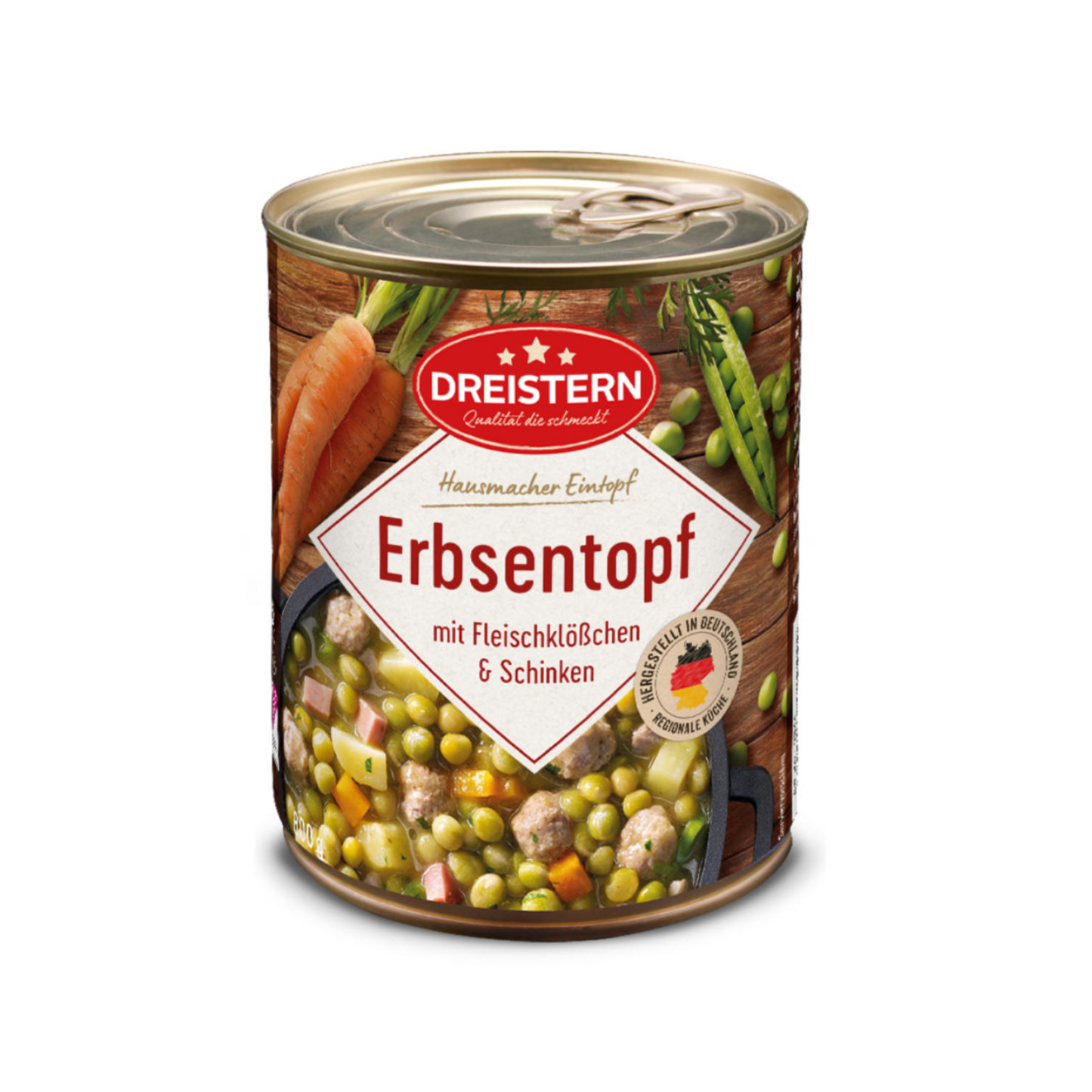 Dreistern Erbseneintopf mit Fleischklößchen 800g