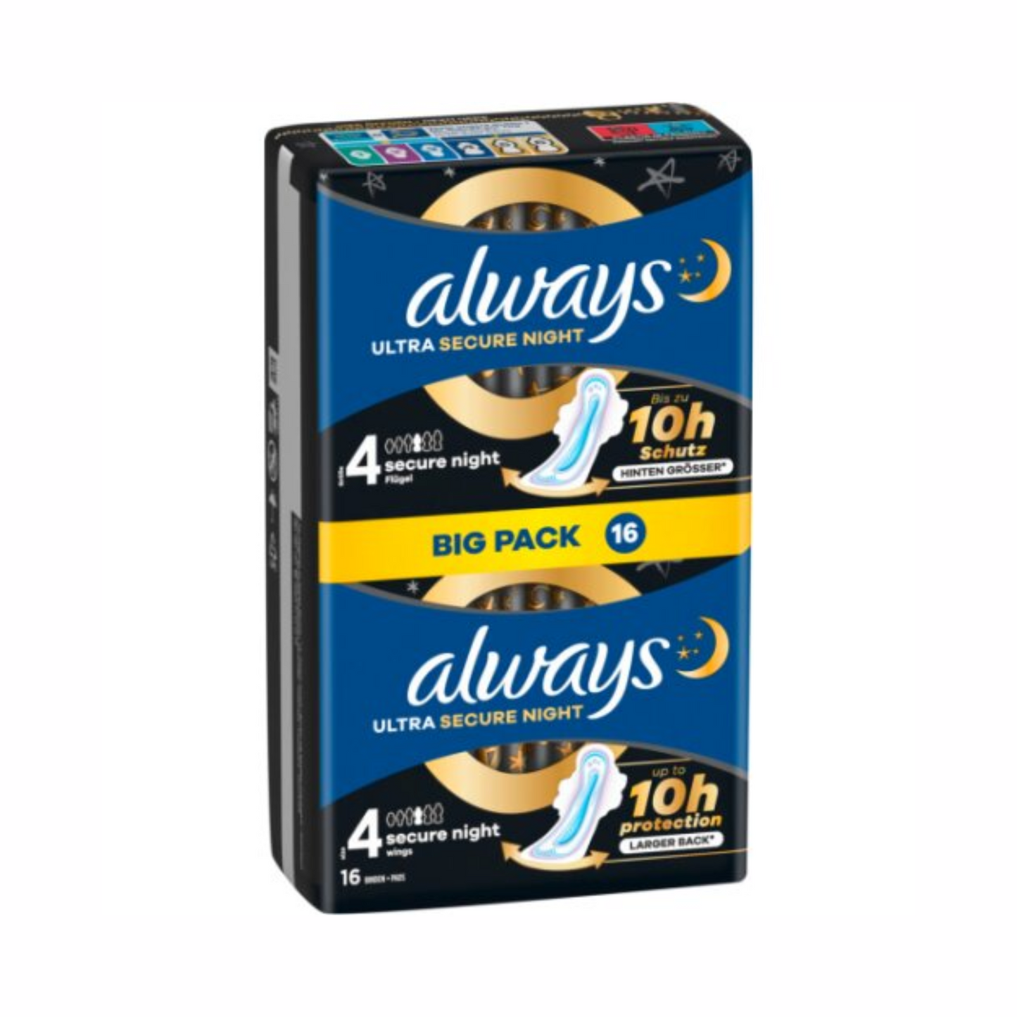 Always Ultra Damenbinden Secure Night mit Flügeln Big Pack 16ST