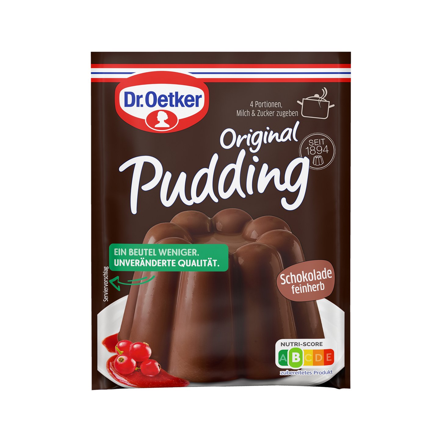 Dr.Oetker Original Pudding Schokolade feinherb für 1l 2ST 96,6g