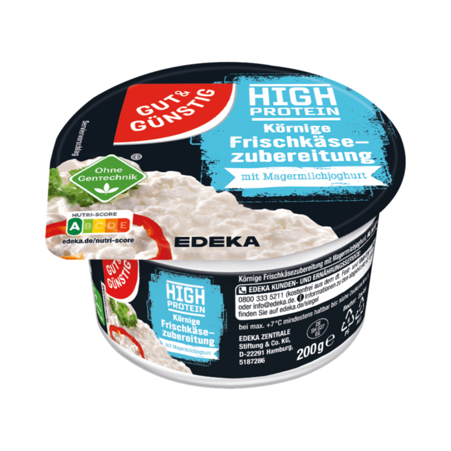 GUT&GÜNSTIG Körniger Frischkäse leicht 200g VLOG