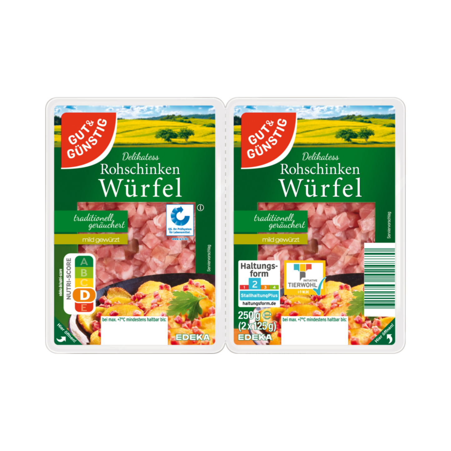 GUT&GÜNSTIG Schinkenwürfel 2x125g QS ITW