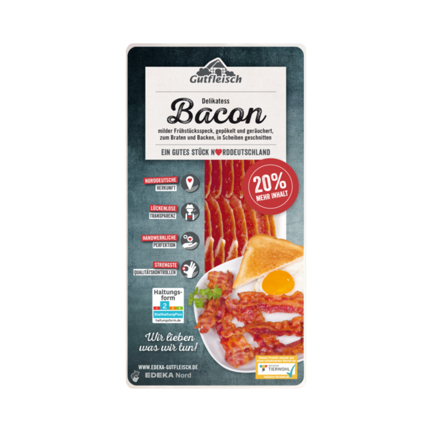 Gutfleisch Delikatess Bacon in Scheiben 150g