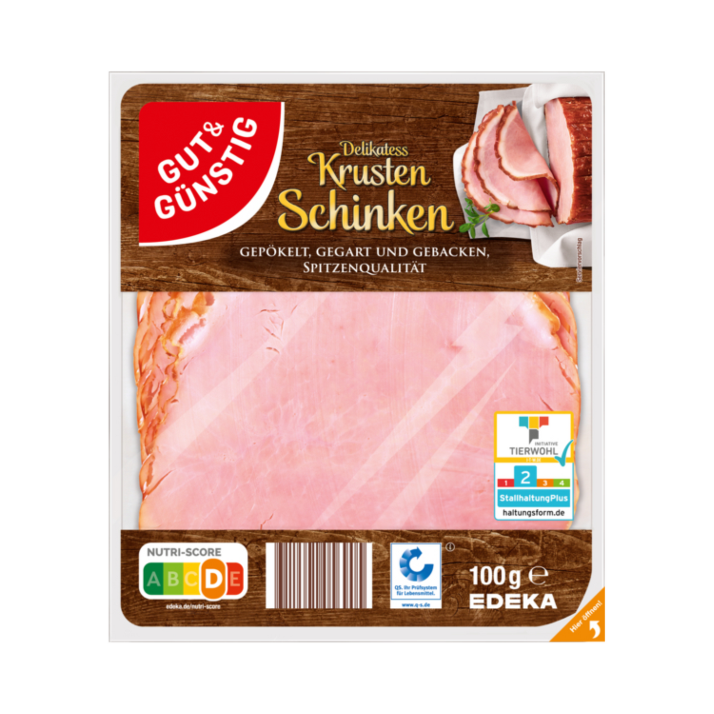 GUT&GÜNSTIG Delikatess Krustenschinken 100g QS ITW