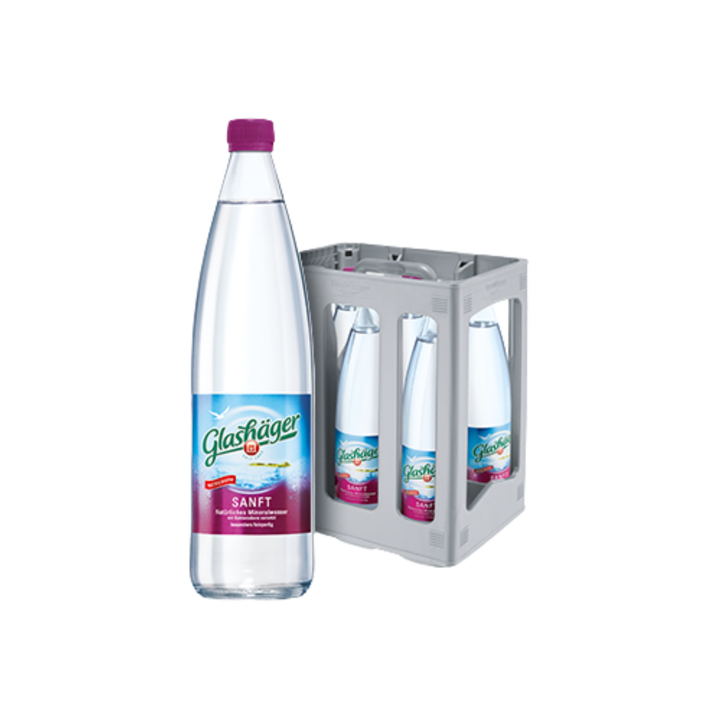 Glashäger Sanft Glasflasche 6 x 1l