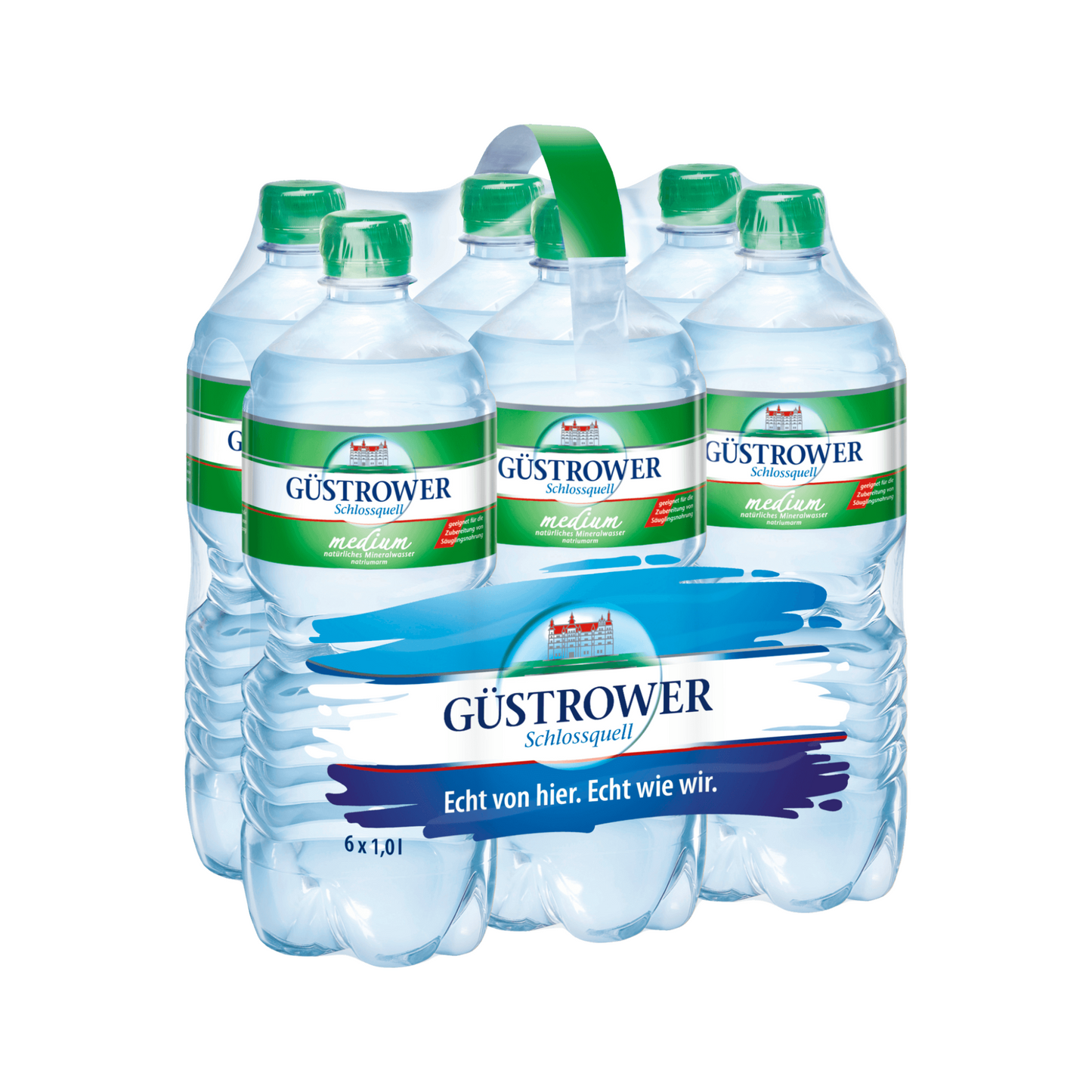 Güstrower Schlossquell Mineralwasser medium 6 x 1l DPG