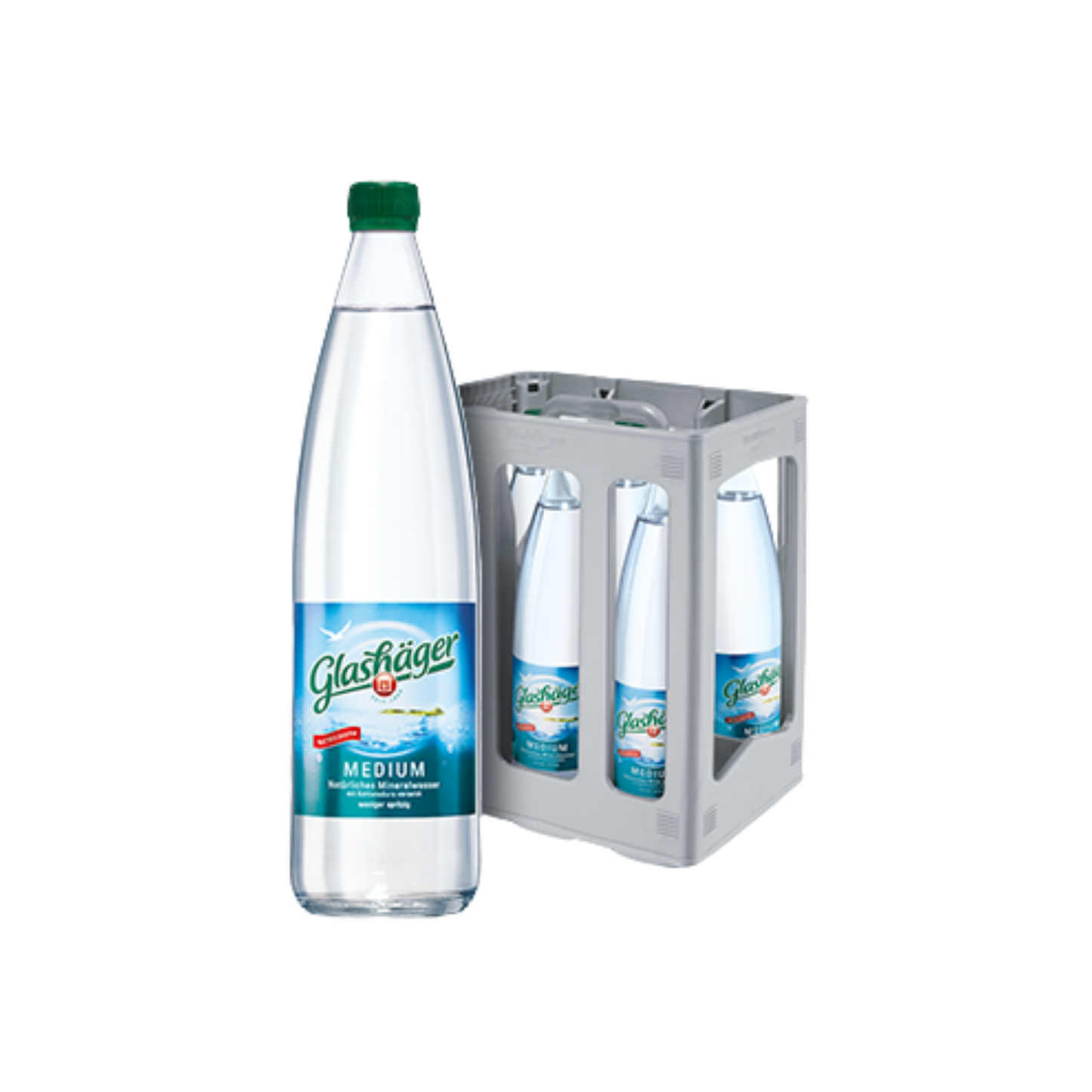 Glashäger medium Glasflasche 6 x 1l