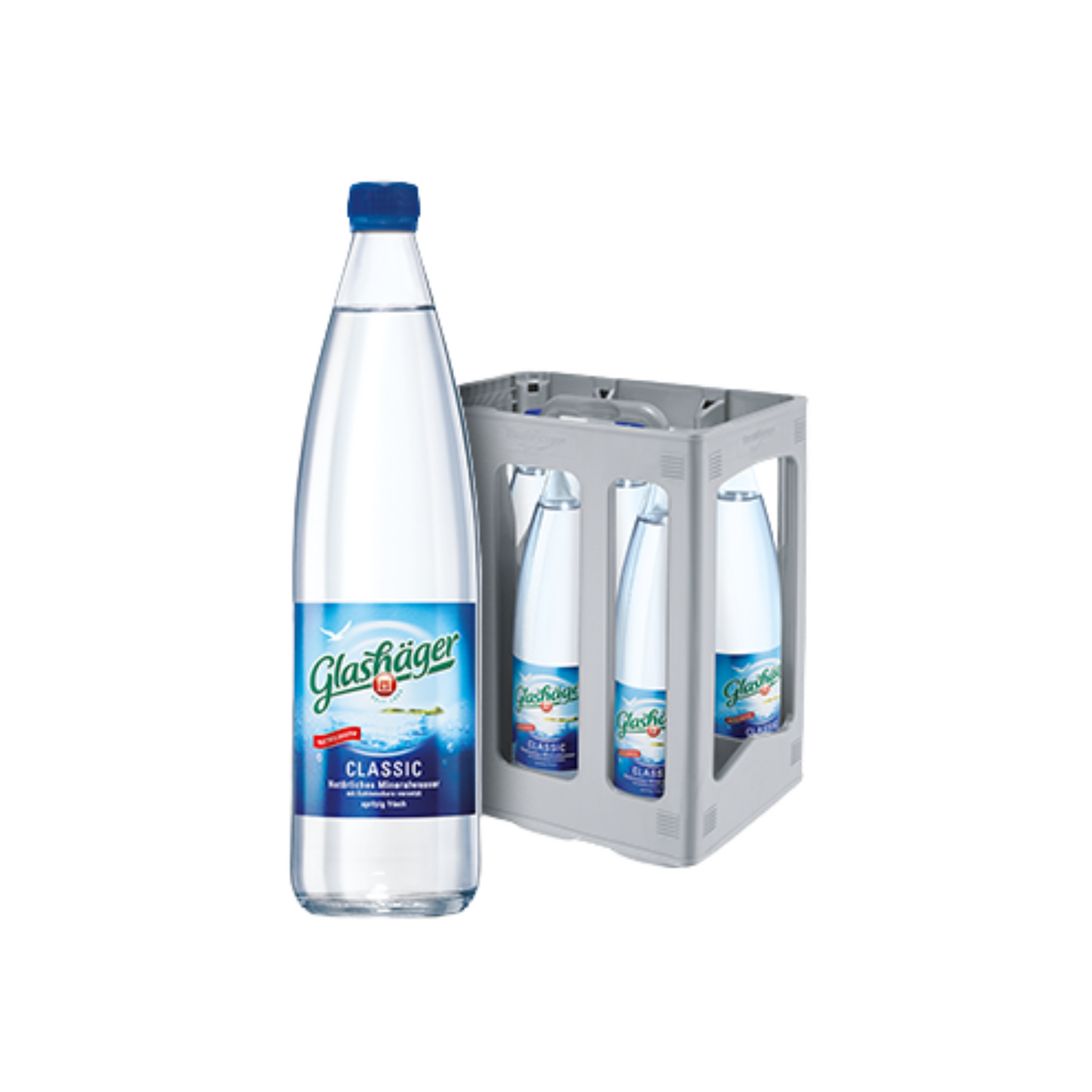 Glashäger Classic Glasflasche 6 x 1l