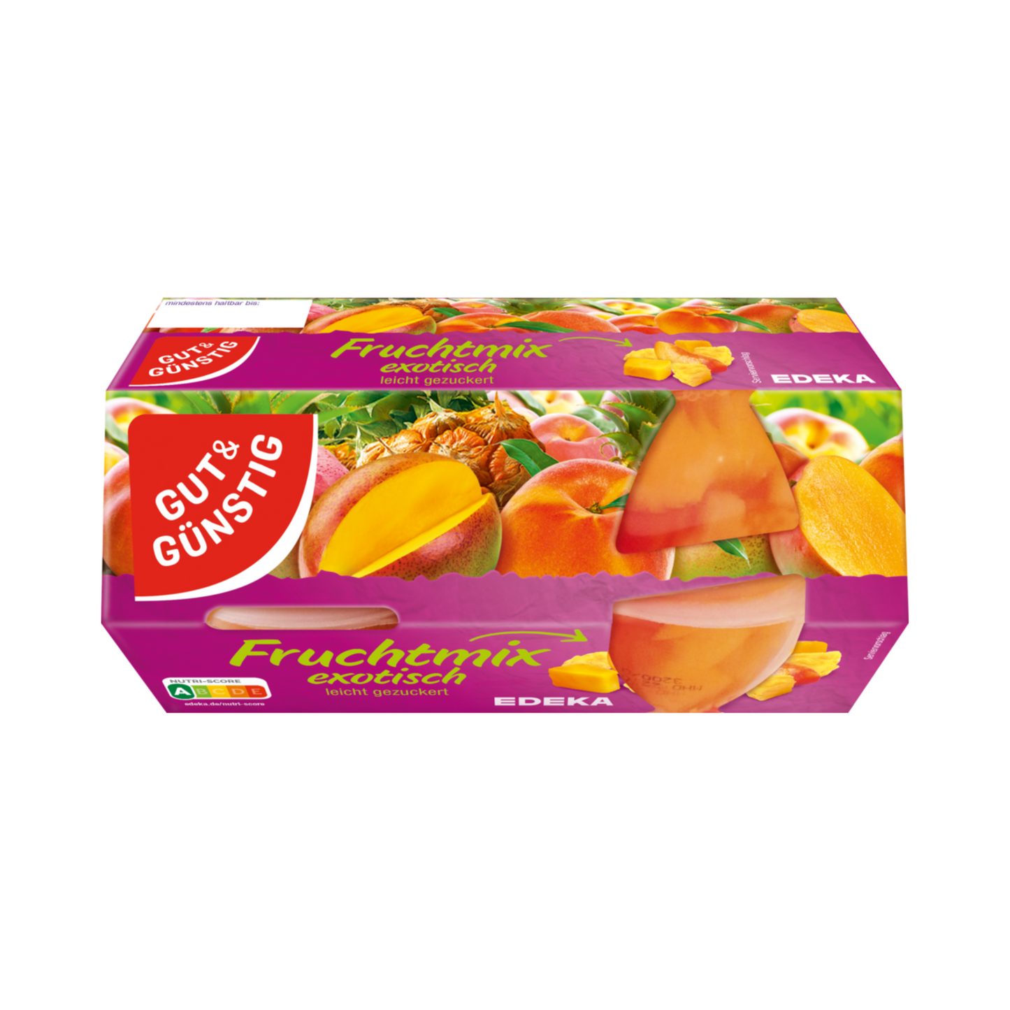 GUT&GÜNSTIG Fruchtmix exotisch leicht gezuckert 4x120g