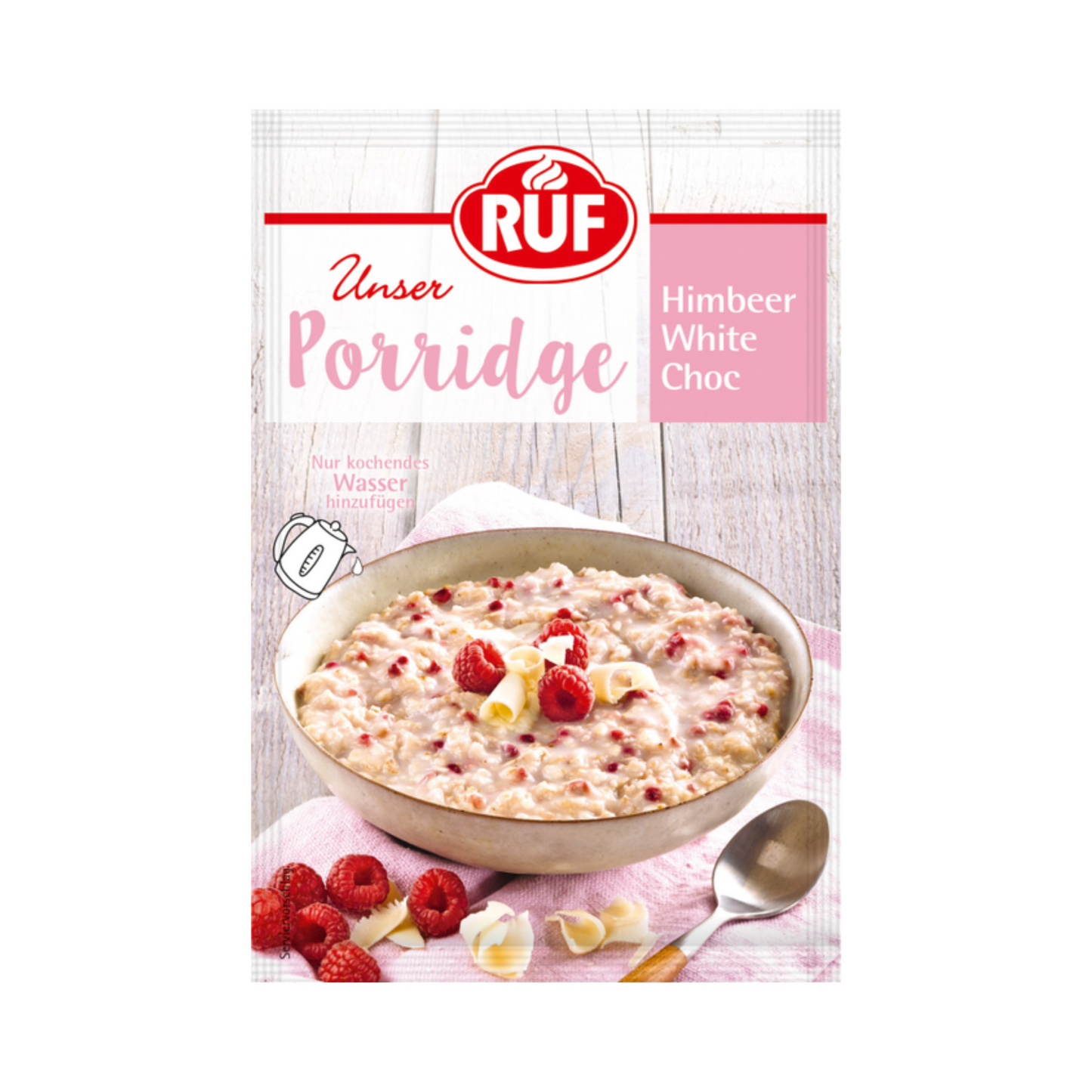 RUF Porridge Himbeer White Choc 65g